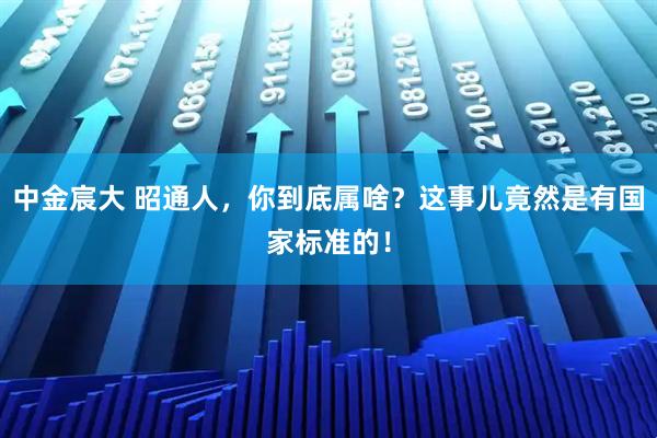 中金宸大 昭通人，你到底属啥？这事儿竟然是有国家标准的！